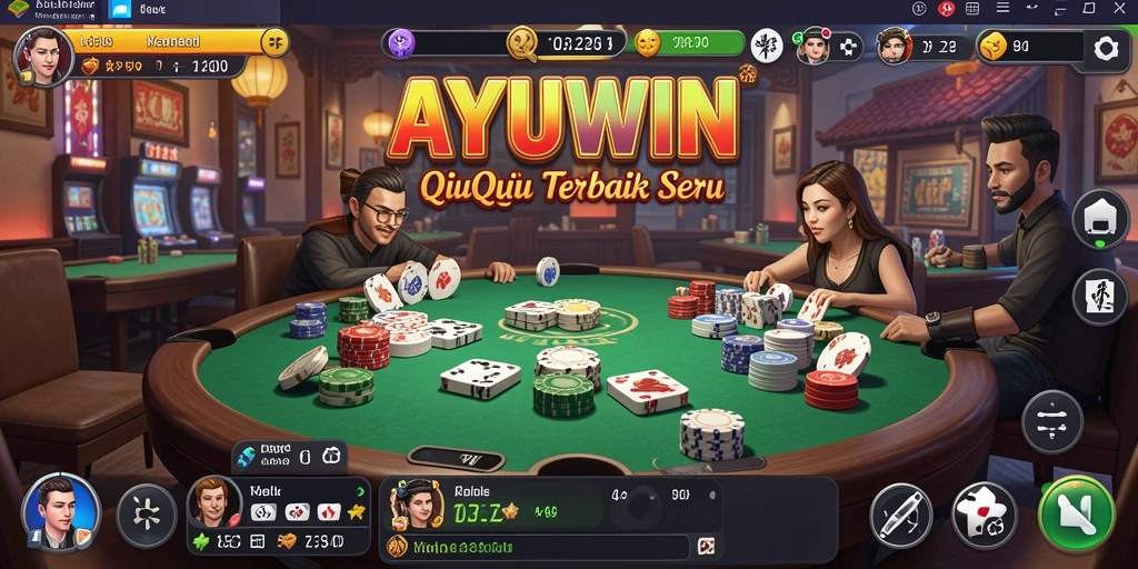 Screenshot gameplay AYUWIN yang menunjukkan keseruan permainan QiuQiu.
