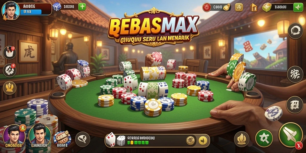 Tampilan gameplay QiuQiu yang menarik di BEBASMAX.