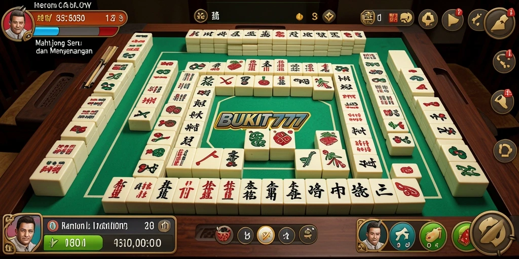 Tampilan gameplay Mahjong yang menarik di BUKIT777.