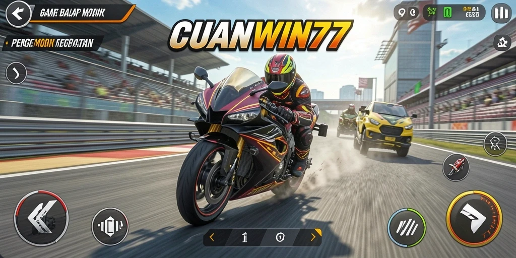 Gameplay seru dalam balapan motor di CUANWIN77.
