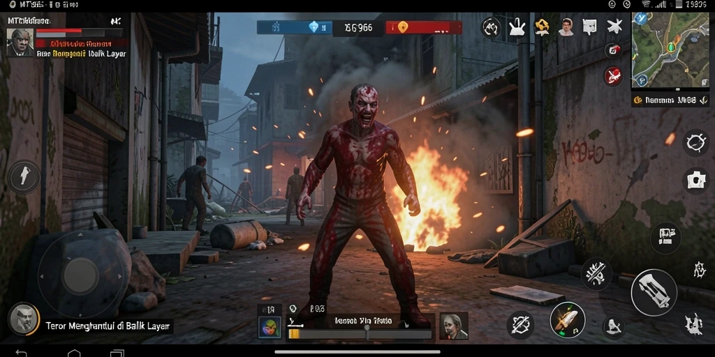 Screenshot gameplay menegangkan di MT966 yang penuh kegelapan dan ketegangan.