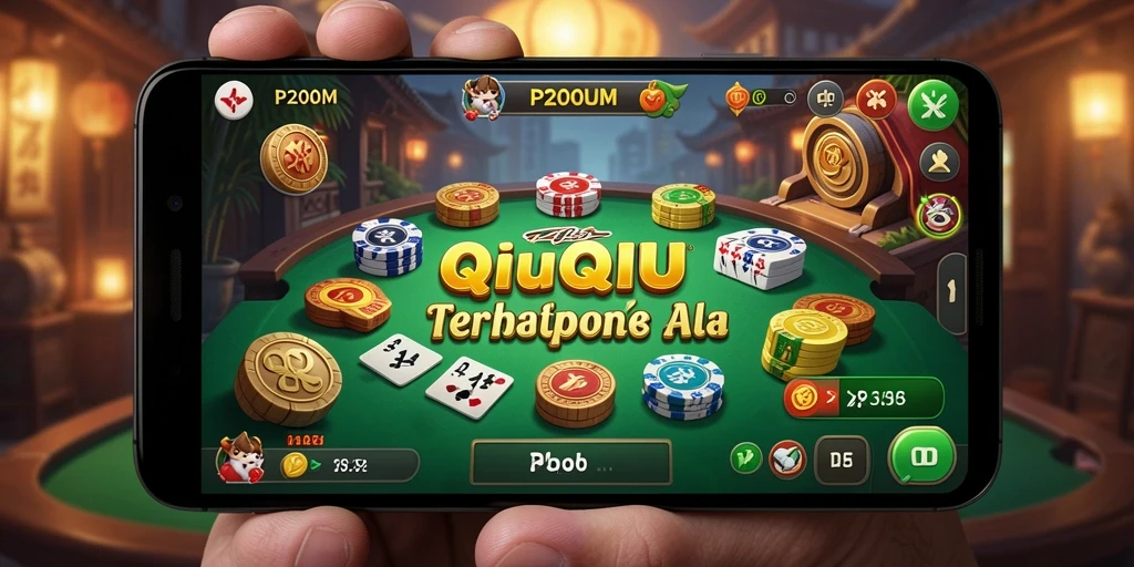 Screenshot gameplay P200M menampilkan keseruan bermain QiuQiu.