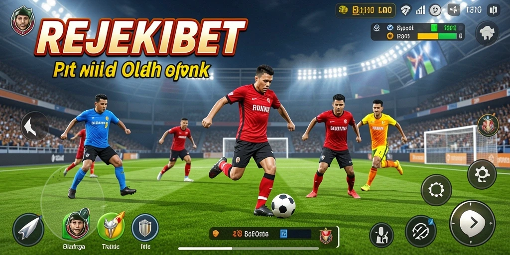 Tampilan antarmuka dan gameplay seru REJEKIBET dalam pertandingan olahraga.